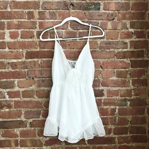 REVERSE White Polka Dot Romper